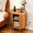 Nightstand With Charging Station, Fluted Accent Side Table With Sliding Door & Adjustable Shelf, Mid-century Modern End Table For Small Space, Living Room, Bedroom-1231376604-1231376678