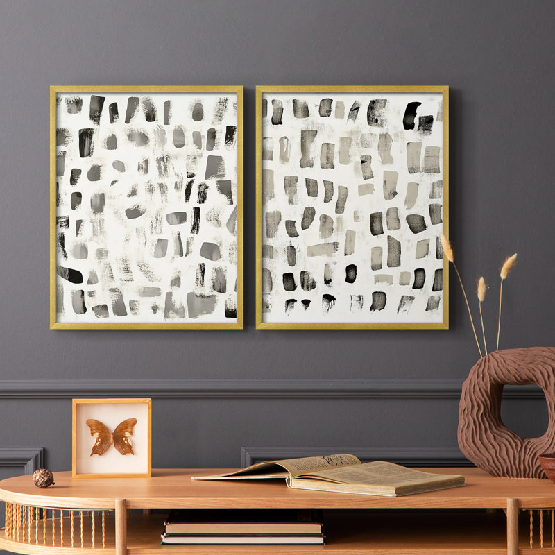 ABSTRACT Series DLXV - reproduction encadrée de qualité supérieure - prête à être accrochée - aucun clou requis - aucun clou requis