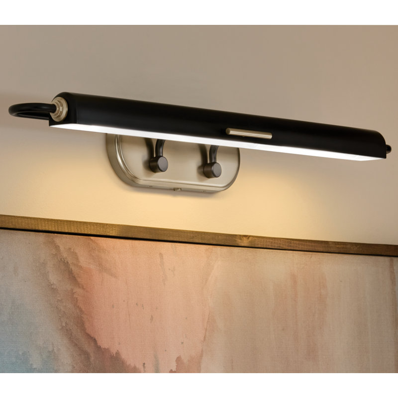 Caillier 35.25" 3-Light Picture Light in Black, 4.75"H x 35.25"W x 7"D, Black
