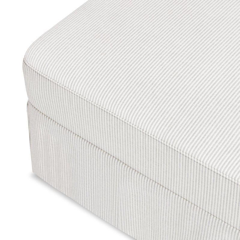 Crawford Gliding Ottoman In Eco-Weave Fabric | Water Repellent & Stain Resistant