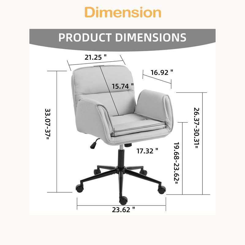 Chaise de bureau Criss Cross, Faux cuir, Beige