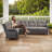 Wicker 6 - Person Modular Patio Conversation Sets with Cushions