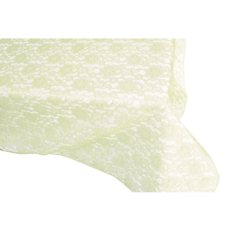 Floral Lace Overlay, 58" x 58", Ivory