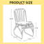 Ensemble de 2 chaises d'extérieur en rotin avec dossier à pétales, coussins inclus, capacité de 400 lb-705003252-705003250