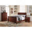 Meuble de lit moderne moderne 1pc lit traîneau HB FB contreplaqué 1pc cerise foncé Louis Phillippe-121061603