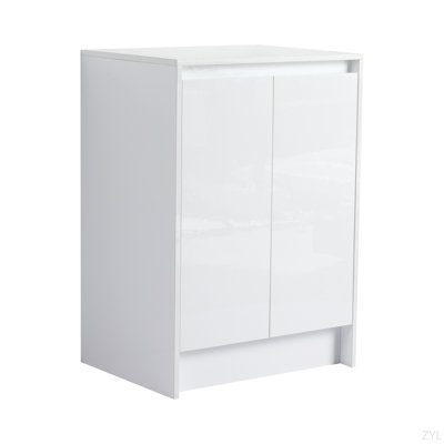 Bathroom Storage Cabinet,Soft Close Drawer,Glossy White