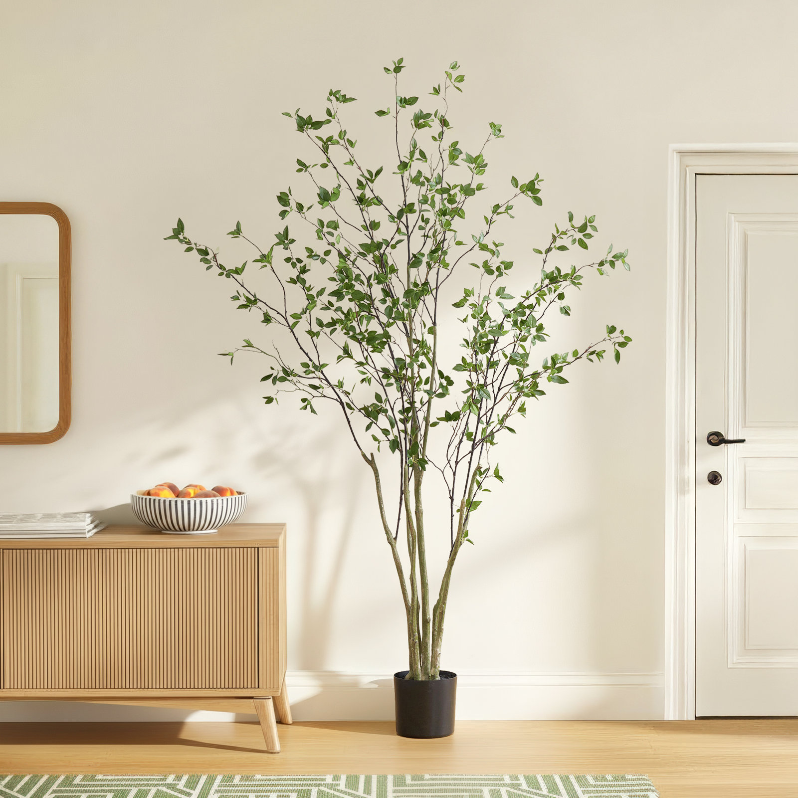Anzavia 84'' Faux Citrus Tree in Pot