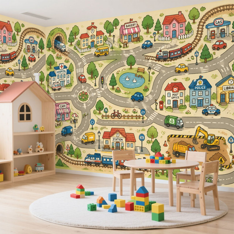 Papier peint adhésif auto-adhésif moderne pour la chambre à coucher L 69 po x l 96 po Peel and Stick, L 68,88 po x l 96 po
