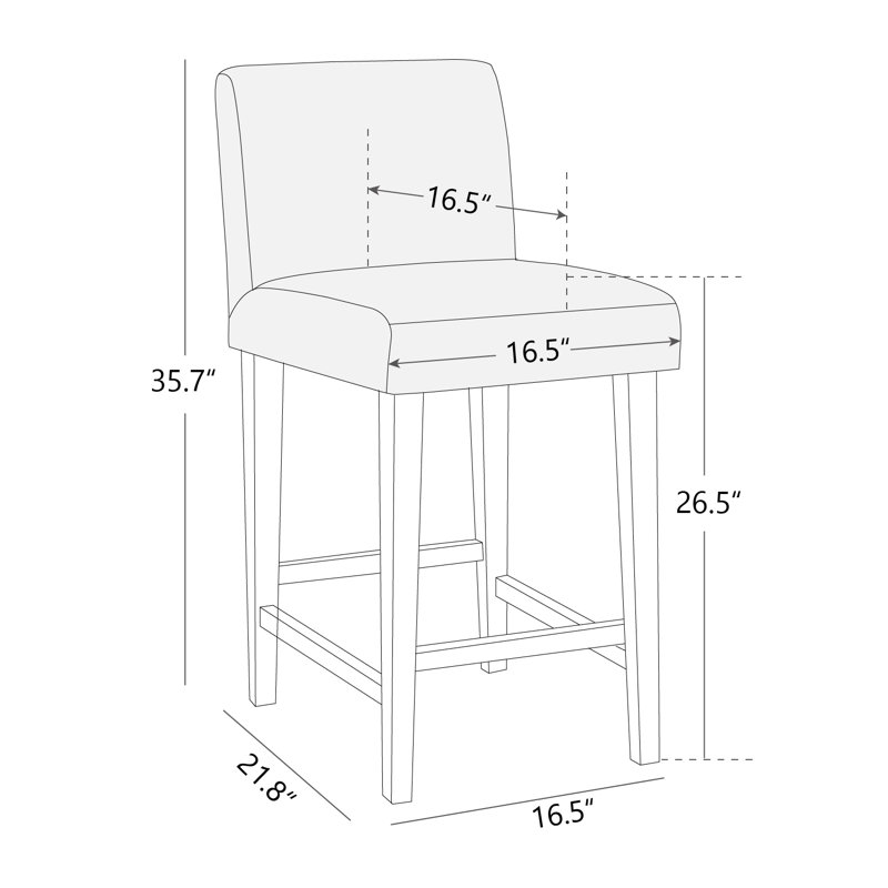 Tabouret de comptoir 26 po Breidyn, Bleu