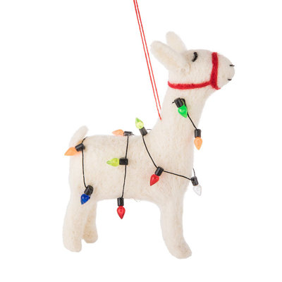 5.5'' Fabric Animals Shatterproof Hanging Figurine Ornament