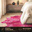 Tapis fuchsia en cuir de vache fait à la main Plainsboro-94593734