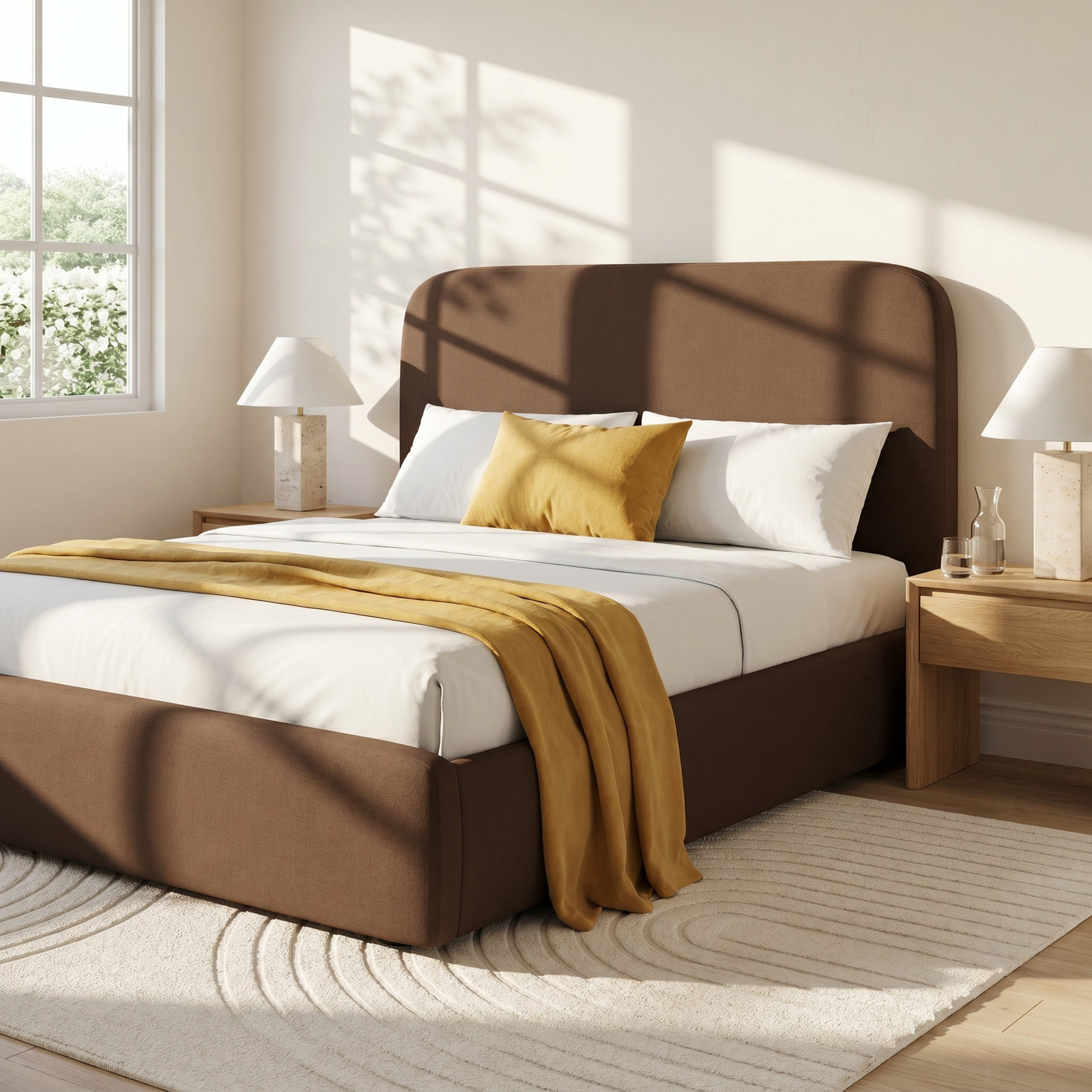 Daphne 46" Platform Bed, Twin, Brown
