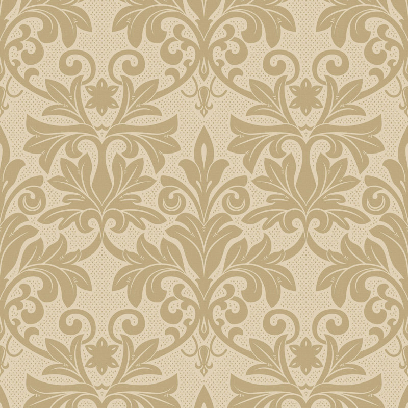 Rococo Relief - Wallpaper, Self-adhesive, Gold Tone