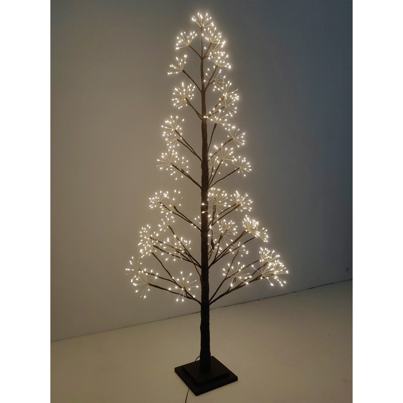 5ft Brown LED Cluster Tree with 720 Warm White LEDs Indoor Use Only
