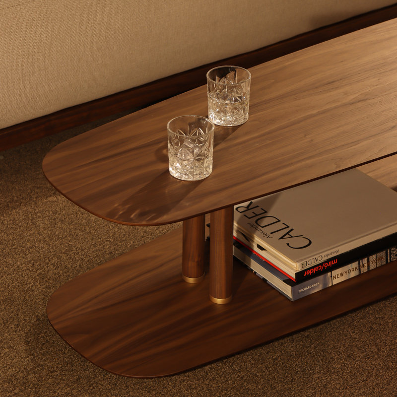 Axis Solid Wood Coffee Table, Walnut