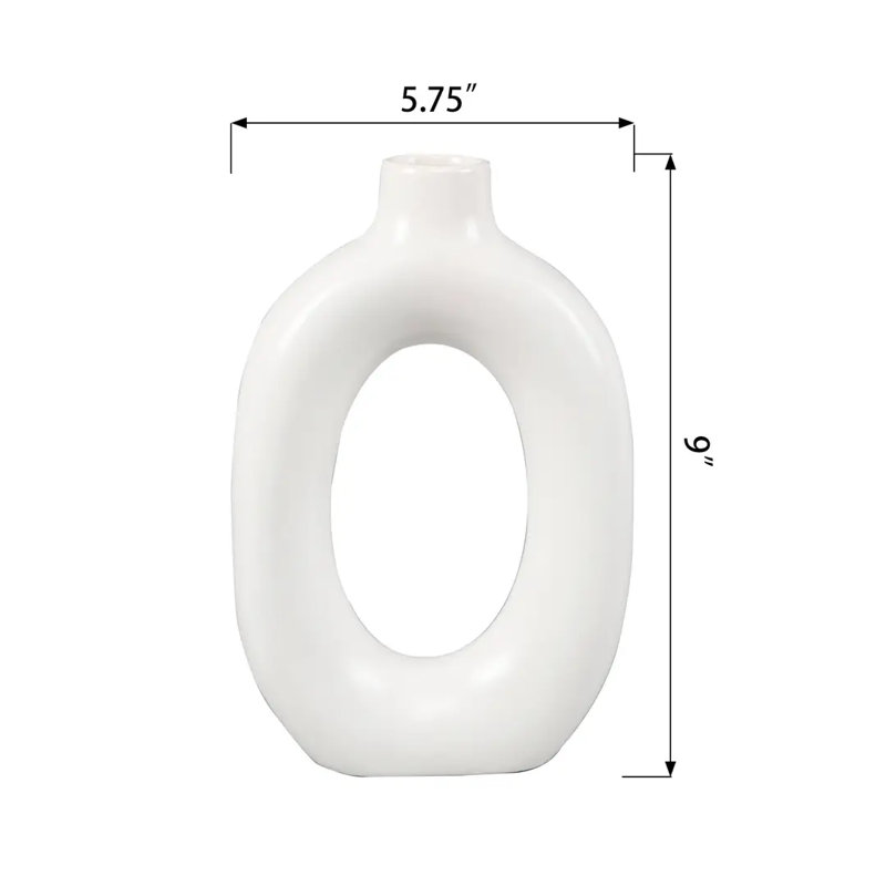 Vase circulaire en céramique 8 "