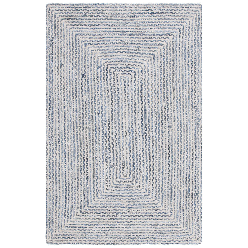 Tapis en coton tressé à la main, Rectangulaire 3 pi x 5 pi