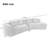 Nargis 2 - Piece 132" Modern Curved Sectional Sofa-262422902-266830434