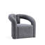 Fauteuil demi-tonneau gris Darian-1133880072