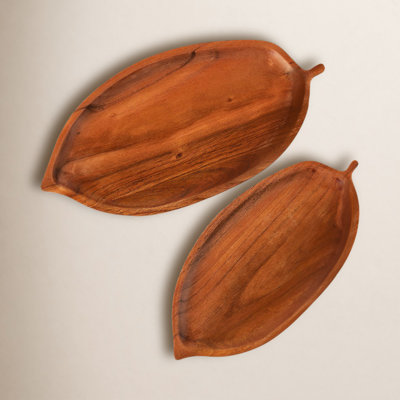 Acacia Leaf Platter S/2