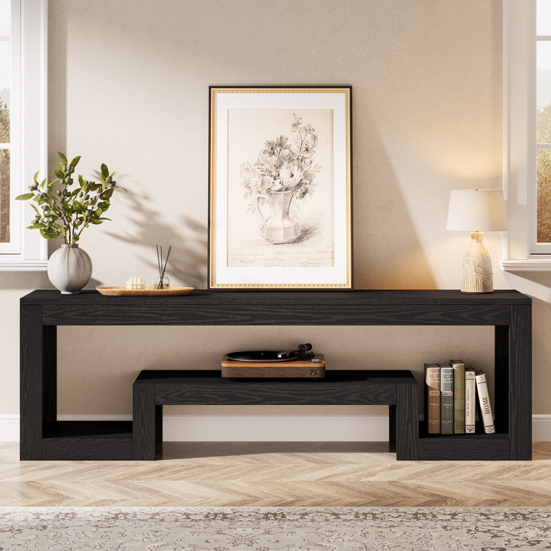 Industrial 63" W Wooden  Farmhouse Vintage Entertainment Center TV Stand for 55/60/65 Inches / Modern Media Television /Storage Shelves /Console Table