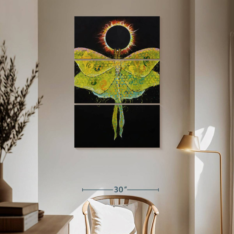 Brampt Luna Moth Eclipse, 65" H x 42" W