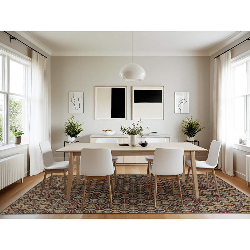 Geometric Indoor Rug, Rectangle 7' x 10'
