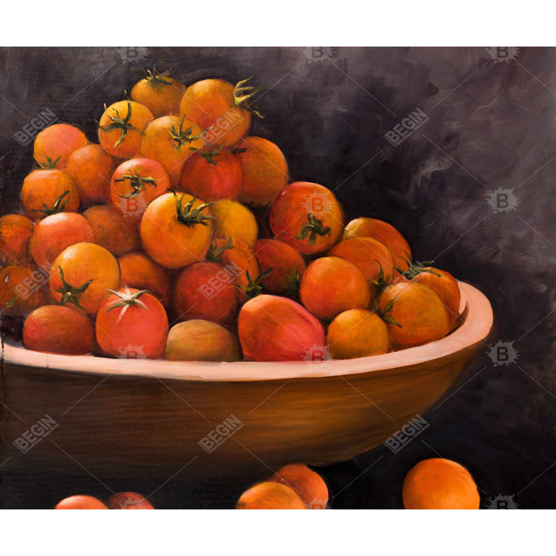 Bol de tomates cerise - Toile encadrée pour la décoration intérieure
