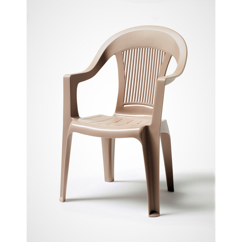 2 x Brenner High Back Outdoor Stacking Armchair