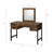 Juvanth Vanity Desk & Mirror, Rustic Oak & Black Finish
