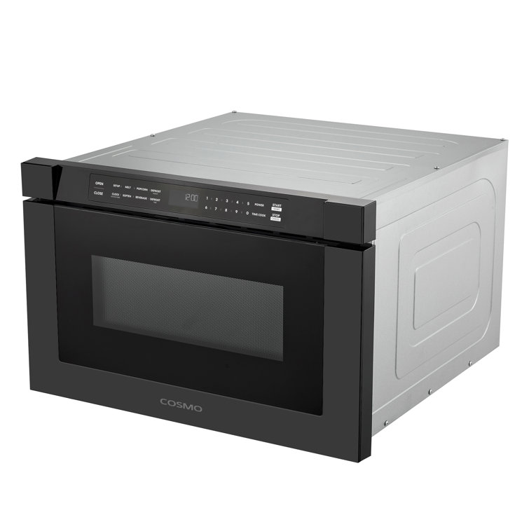 Cosmo 24 In. Haven Collection 1.2 Cu. Ft. Built-in Microwave Drawer, 1000w, Touch Controls, Defrosting Rack In Matte Black