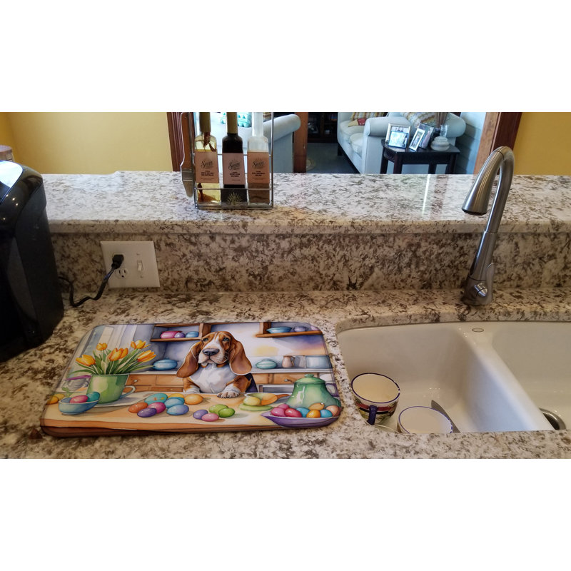 Tapis de séchage pour la décoration de basset hound