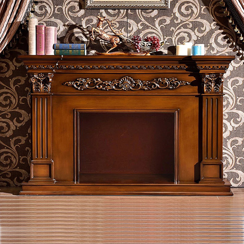 Foyer simple de style européen Euro-American, Brun, 59.06"