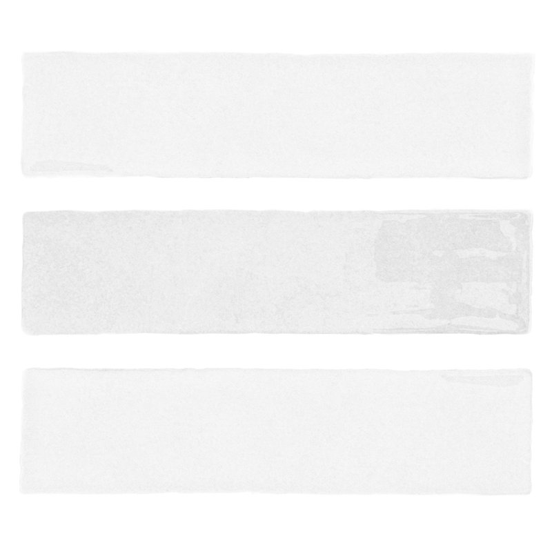 Carreau de céramique pour mur et plancher 3 po x 12 po Fes, Blanc