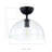 Greenly Semi-Flush Mount, Black