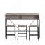 Console 59 po avec prise de courant et lumière DEL, 3 tabourets de selle-1441797698