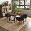 Table de salle à manger en bois massif rustique et chaises-448904399-448364174-448364169