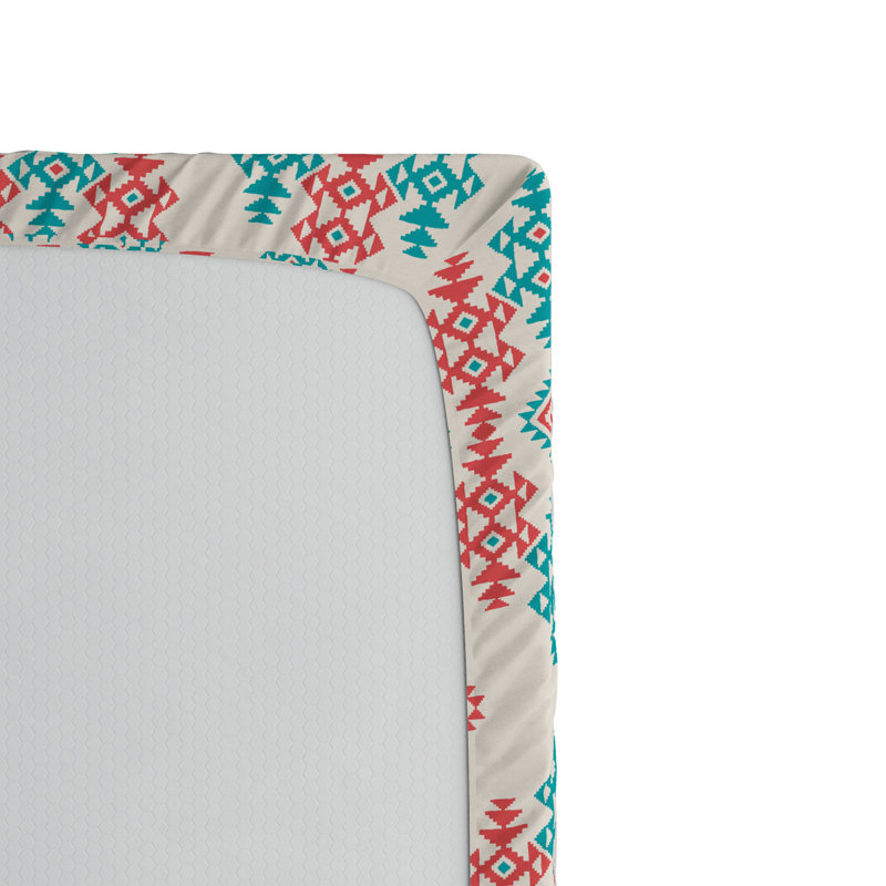 Microfiber Geometric Fitted Sheet, Full Fitted Sheet