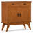 Draper 36"W Solid Wood Mid-Century Modern Entryway Storage Cabinet with Drawers and Adjustable Shelves