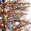  Arbre de Noël 7 pi avec baies givrées et lumières multicolores à DEL