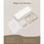 Tablettes flottantes pour le mur, étagères murales métalliques dorées et blanches, étagères pour la cuisine de la chambre à coucher, bibliothèque chic en bois massif et métal, ensemble de 2
