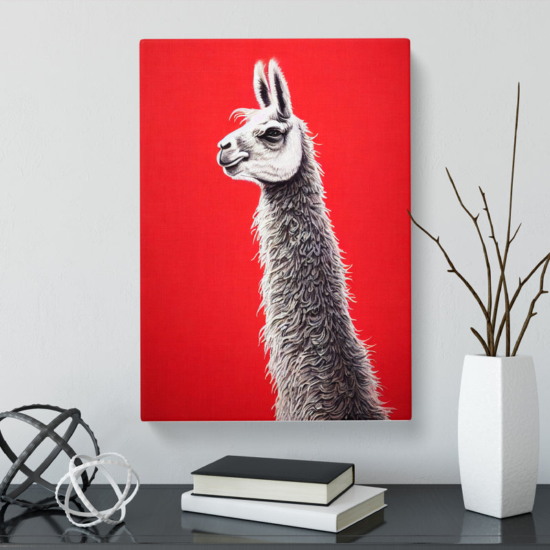Llama Portrait Vol.2 - Wrapped Canvas, 60cm H x 40cm W x 3cm D