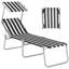 Méridienne pour l'extérieur, fauteuil de bronzage avec pare-soleil, lit pliant portatif pour piscine de patio