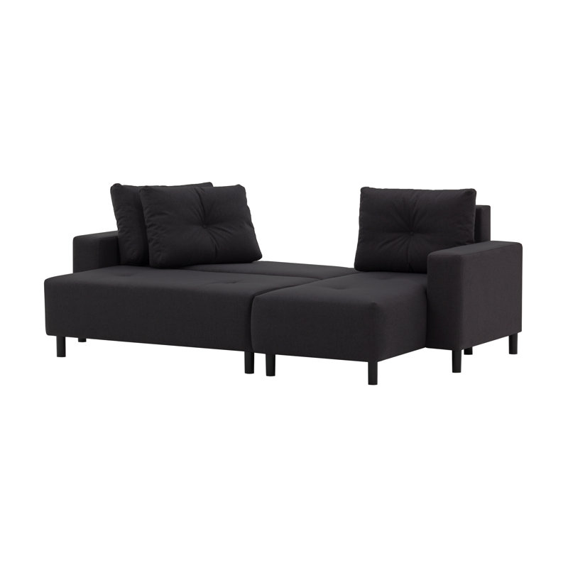 Hollar 4 Seater Sofa Bed, Black
