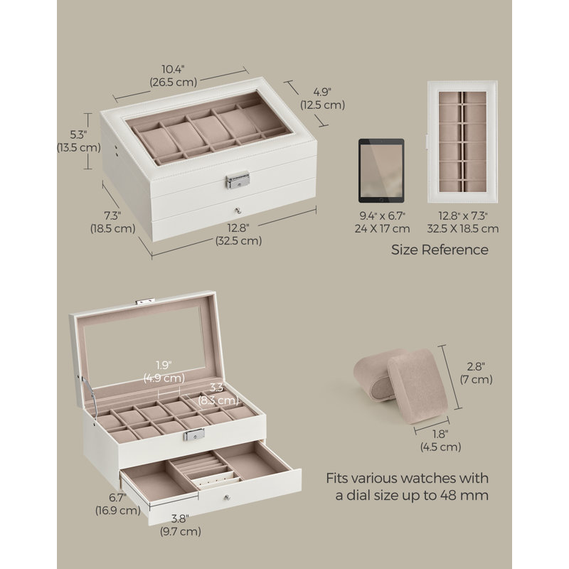 Chastine Steel Watch Box +, Beige