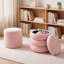 Ensemble de 2 repose-pieds rond avec repose-pieds Boucle (rose) avec couvercle de rangement amovible-134369284
