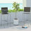 Shore Armless Bar Stool Outdoor Patio Aluminum