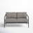 Delaine 56.5'' Wide Outdoor Loveseat with Sunbrella Cushions-70110001-70110011