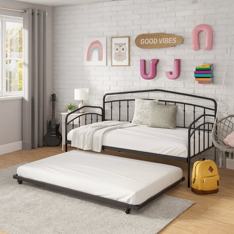 Benny Twin Daybed With Trundle, Black
