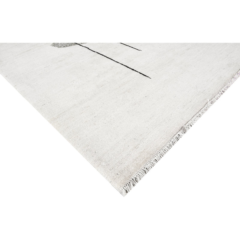 Wool Abstract Area Rug, Rectangle 9' x 12'